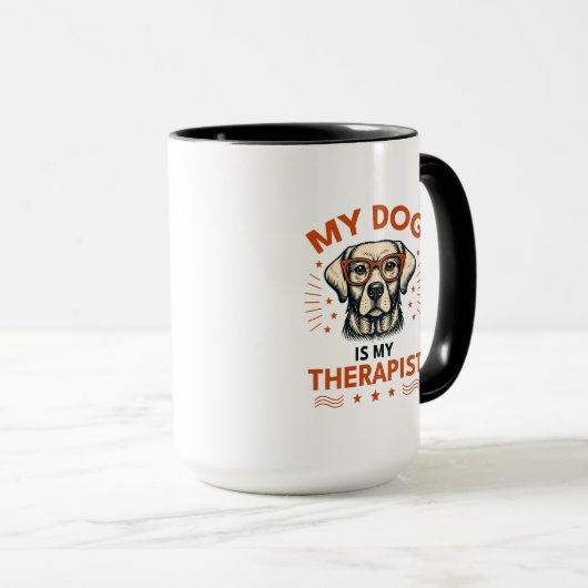 My dog is my therapist マグカップ (正面右)