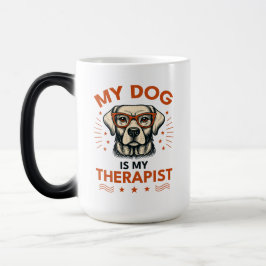 My dog is my therapist モーフィングマグカップ