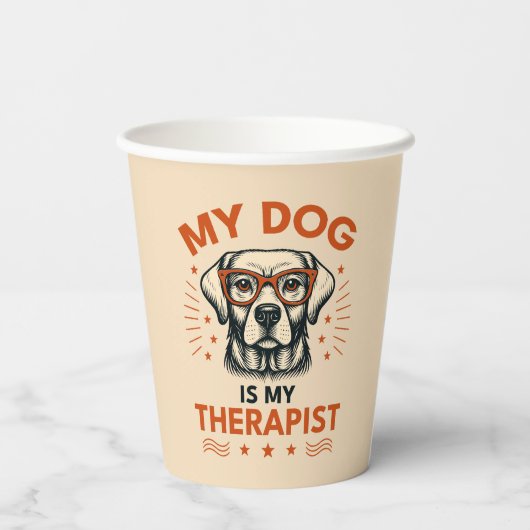 My dog is my therapist 紙コップ (裏面)