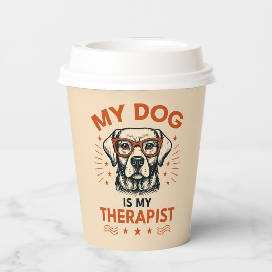 My dog is my therapist 紙コップ (裏面)