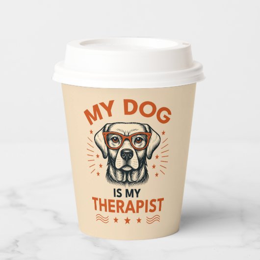 My dog is my therapist 紙コップ (正面)