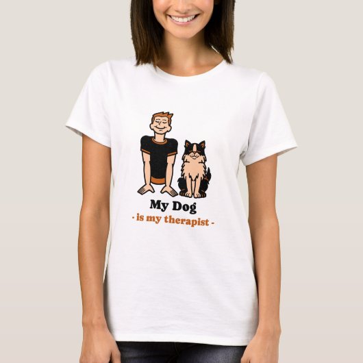 My Dog is my therapist Tシャツ (正面)