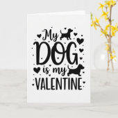 My Dog Is My Valentine Card カード (黄色い花)