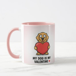 My Dog is My Valentine Funny Pet Lover Combo Mug マグカップ