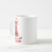 My Dog Is My Valentine Ghound Heart Gles Pet Lover コーヒーマグカップ (正面左)
