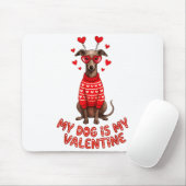 My Dog Is My Valentine Ghound Heart Gles Pet Lover マウスパッド (マウス)