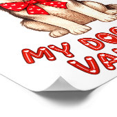 My Dog Is My Valentine Husky Heart Gles Valentines ポスター (角)