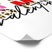 My Dog Is My Valentine Paw Heart Pet Owner Leopard ポスター (角)