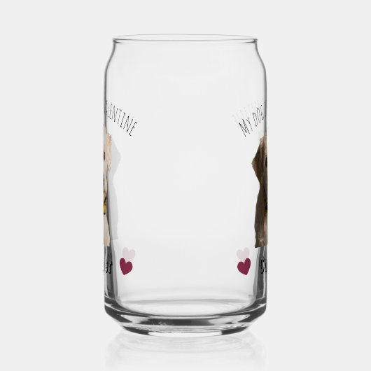 My Dog Is My Valentine – Personalized Pet ガラス缶 (右)