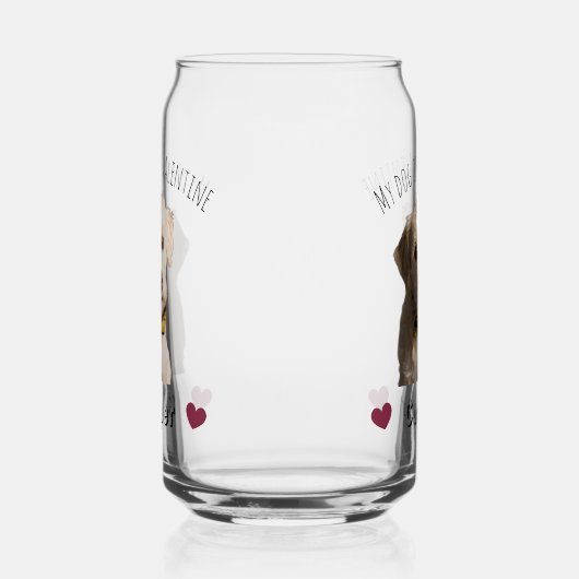 My Dog Is My Valentine – Personalized Pet ガラス缶 (左)