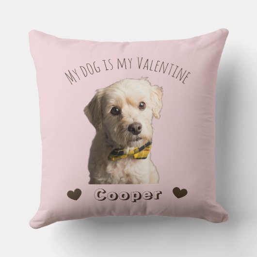 My Dog Is My Valentine – Personalized Pet  クッション (裏面)