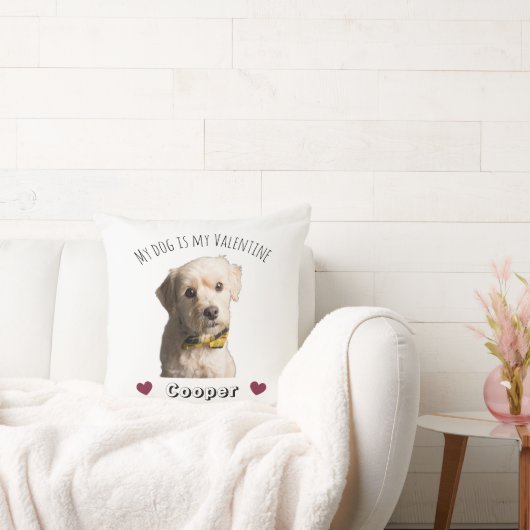 My Dog Is My Valentine – Personalized Pet  クッション (ソファ)