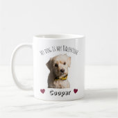 My Dog Is My Valentine – Personalized Pet  コーヒーマグカップ (左)