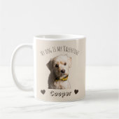 My Dog Is My Valentine – Personalized Pet  コーヒーマグカップ (左)