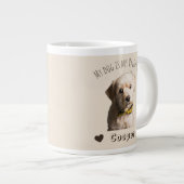 My Dog Is My Valentine – Personalized Pet  ジャンボコーヒーマグカップ (正面右)