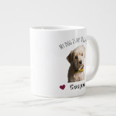 My Dog Is My Valentine – Personalized Pet  ジャンボコーヒーマグカップ (正面右)