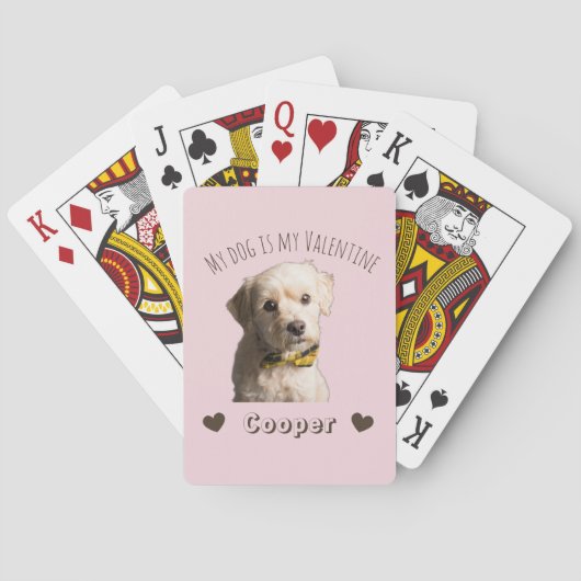 My Dog Is My Valentine – Personalized Pet トランプ (裏面)