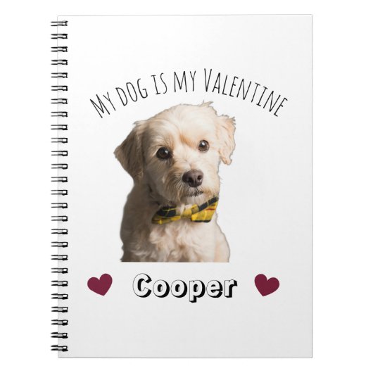 My Dog Is My Valentine – Personalized Pet ノートブック (正面)