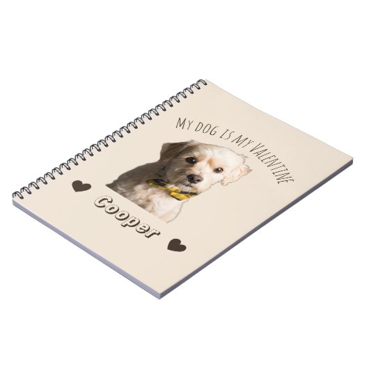 My Dog Is My Valentine – Personalized Pet ノートブック (左側)
