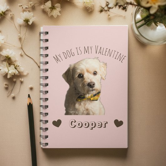 My Dog Is My Valentine – Personalized Pet ノートブック