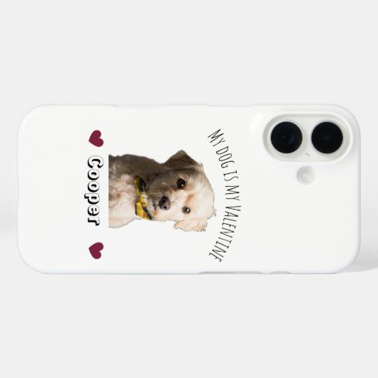 My Dog Is My Valentine – Personalized Pet  Case-Mate iPhoneケース (裏面 (横))