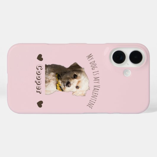 My Dog Is My Valentine – Personalized Pet  Case-Mate iPhoneケース (裏面 (横))
