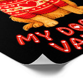 My Dog Is My Valentine Retriever Heart Gles Dog Mo ポスター (角)