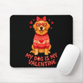My Dog Is My Valentine Retriever Heart Gles Dog Mo マウスパッド (マウス)