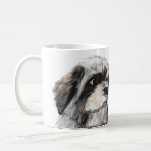 My Dog Lhasa Apso コーヒーマグカップ (左)