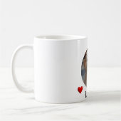 My Dog Personalized Photo & Name Mug with Hearts コーヒーマグカップ (左)