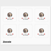 My Dog Personalized Photo & Name Stickers スクエアシール (シート)