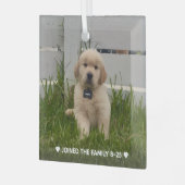 My Dog Photo Christmas ガラスオーナメント (正面左)