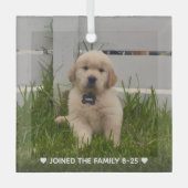 My Dog Photo Christmas ガラスオーナメント (正面)