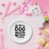 My Dog Thinks I m Cool ペーパープレート (パーティー)