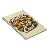 My Dog Thinks I'm Cool Retro Dog Art ノートブック (右側)