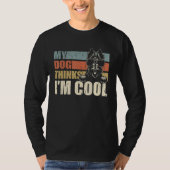 My Dog Thinks I'm Cool Scottish Terrier Retro Dad Tシャツ (正面)