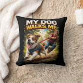 My Dog Walks Me クッション (ブランケット)