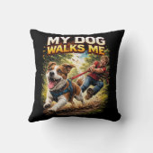 My Dog Walks Me クッション (裏面)