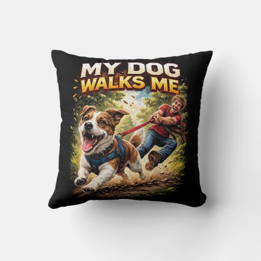 My Dog Walks Me クッション (裏面)