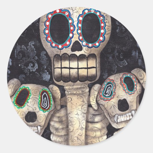 My Dogs and Iステッカー ラウンドシール (正面)