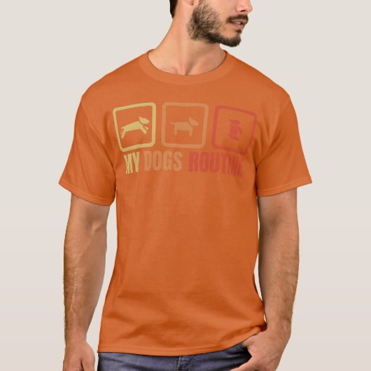 My Dogs Routine boy family Tシャツ (正面)
