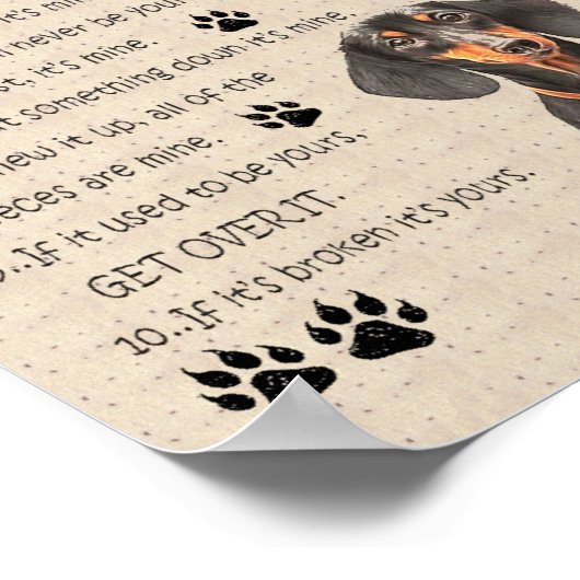 My dogs rules ポスター (角)