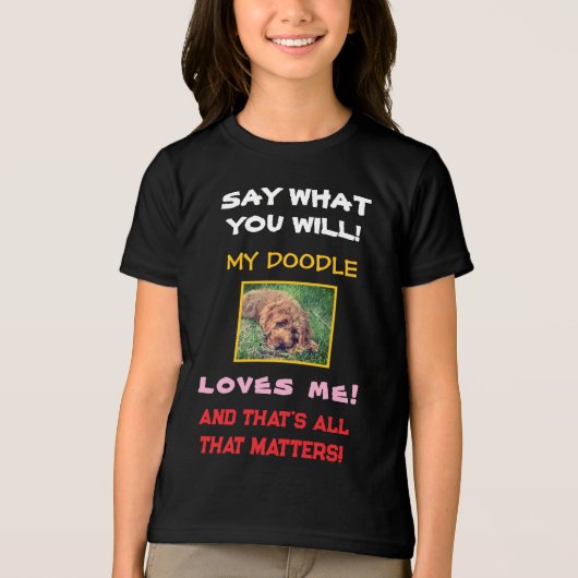 My Doodle Loves Me Kid's トライブレンドＴシャツ (正面)
