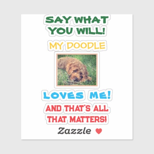 My Doodle Loves Me Personalized シール (シート)