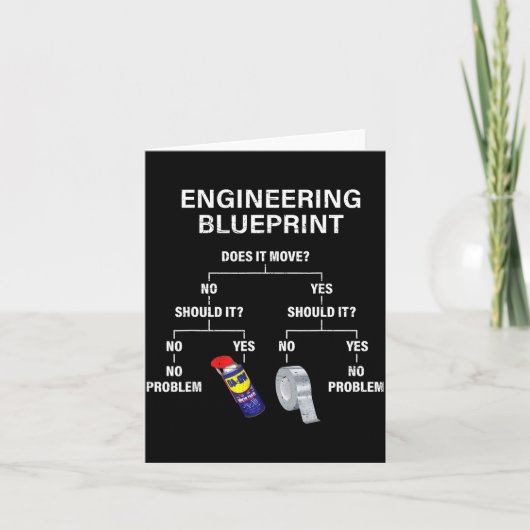 My Engineering Blueprint - Funny Engineer  カード (正面)