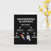 My Engineering Blueprint - Funny Engineer  カード (黄色い花)