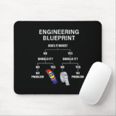 My Engineering Blueprint - Funny Engineer  マウスパッド (マウス)