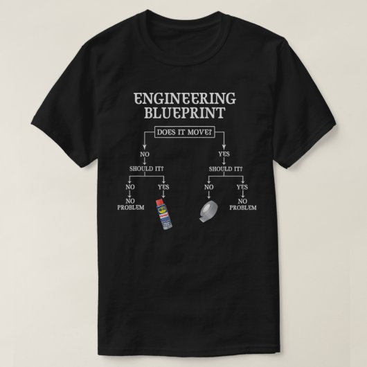 My Engineering Blueprint Funny Engineer Duct Tape Tシャツ (デザイン正面)