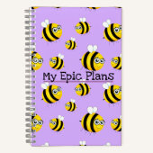 My Epic Plans, Cute Cartoon Bee ノートブック (正面)