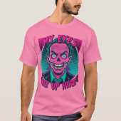 My Eyes Are Up Here 80s Tシャツ (正面)